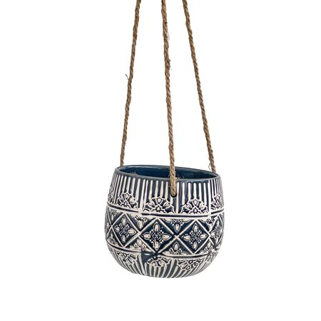 Graphic Band Hang Pot 4.5"