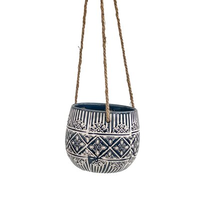 Graphic Band Hang Pot 4.5"