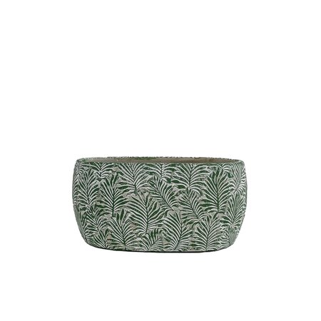 Green Leaf Oval Pot 4"