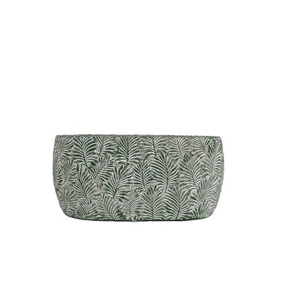 Green Leaf Oval Pot 5"