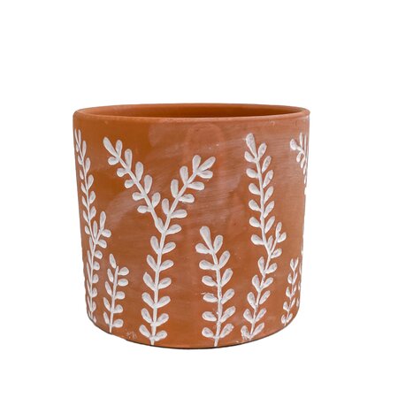 Leaf Sprig Pot 4"