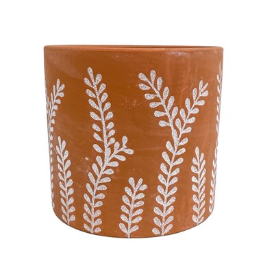 Leaf Sprig Pot 6"