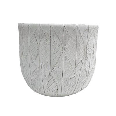 Light Leaf White Pot 6.5"