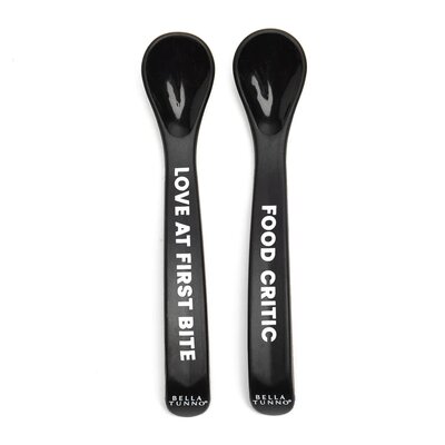 Black Food Spoon Set/2