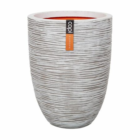 CAPI Ivory Elegant Low Rib Vase