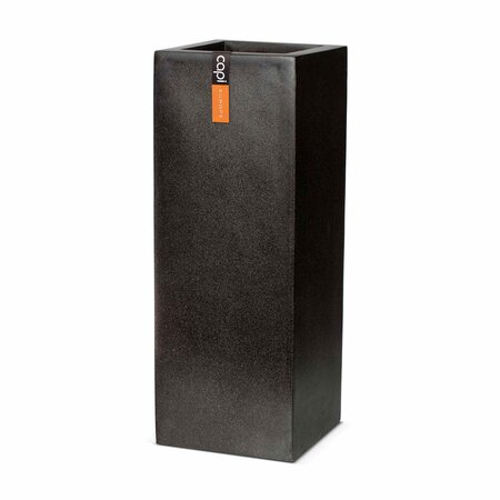 CAPI Smooth Pillar Planter Black