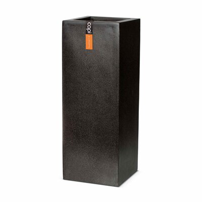CAPI Smooth Pillar Planter Black