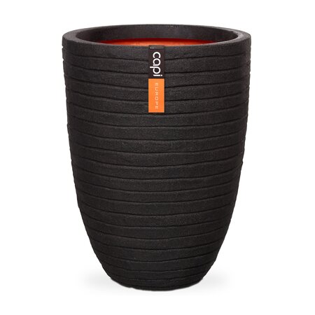 CAPI Row Elegant Low Vase Black