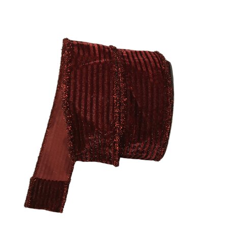 Red Velvet Tinsel Ribbon