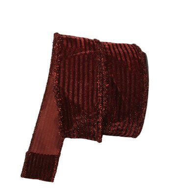Red Velvet Tinsel Ribbon