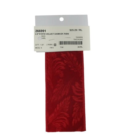 Red Damask Ribbon
