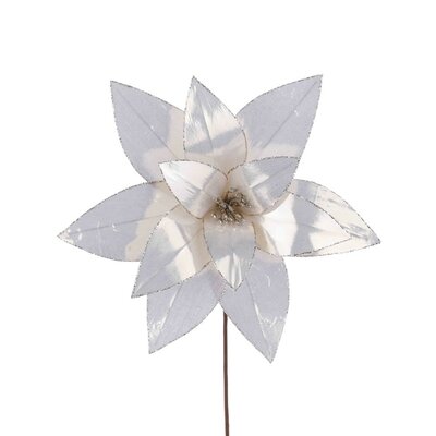 Champagne Metallic Poinsettia Stem