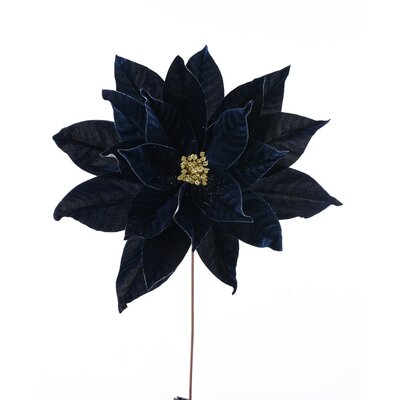 Blue Velvet Poinsettia Stem