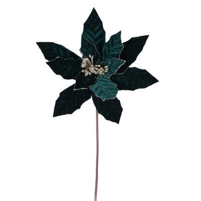 Velvet Green Poinsettia Stem