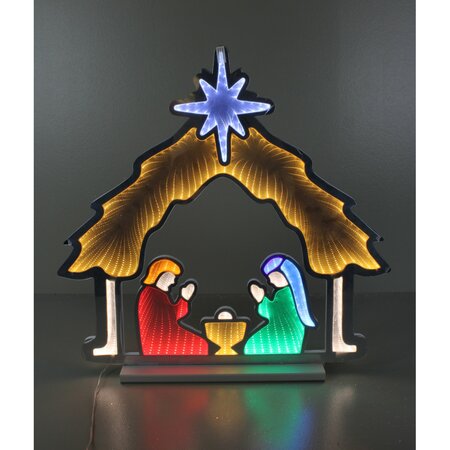 LED Nativity w/Base