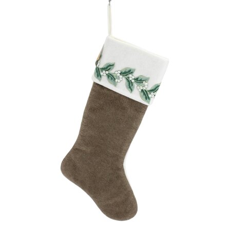 Brown Vine Xmas Stocking