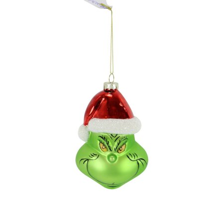 Grinch Head w/ Hat Ornament
