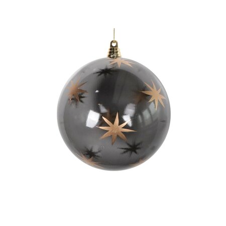 Black Gold Star Ball Ornament