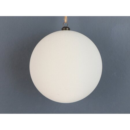 Ivory Velvet Ball Ornament