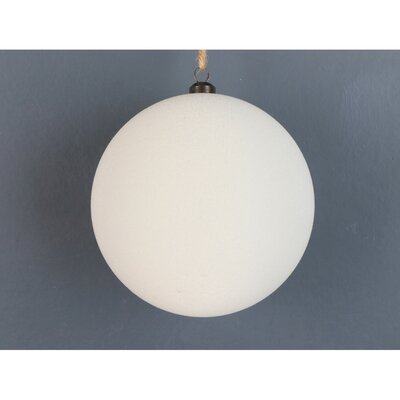 Ivory Velvet Ball Ornament