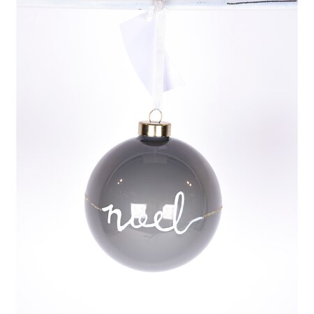 Noel Gray Ball Ornament