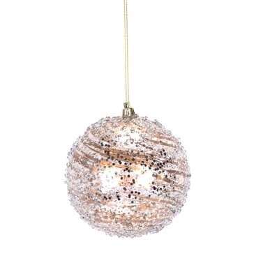 Gold Crystal Glitter Ball Ornament
