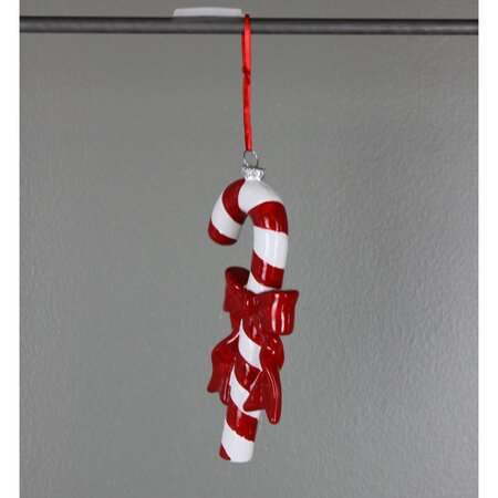 Candycane w/Bow Ornament
