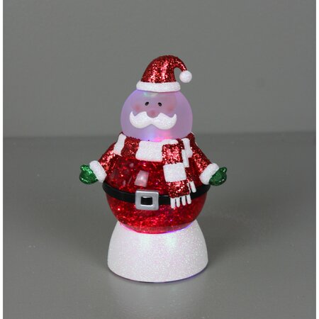 LED Red/White Santa Globe