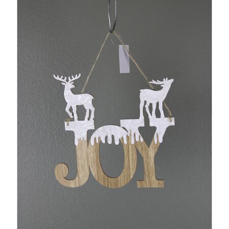 Joy Deer Cutout Sign Ornament