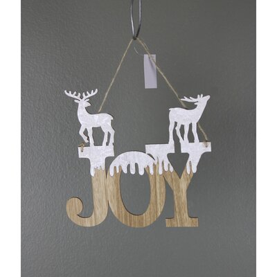 Joy Deer Cutout Sign Ornament
