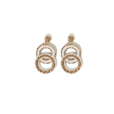 Monica Ivory Gold Earrings