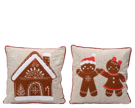 Square Gingerbread Pillow