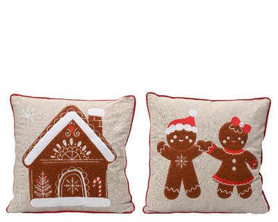 Square Gingerbread Pillow