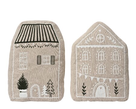 Christmas House Shaped Pillow