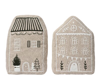 Christmas House Shaped Pillow