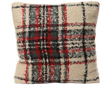 Beige with Gingham Pillow