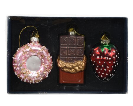 Donut Ornament set of three