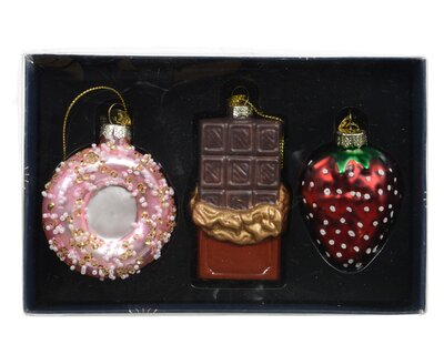 Donut Ornament set of three