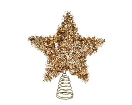 Gold Tinsel Tree Topper