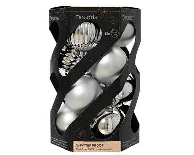 Silver Ball Ornaments 12