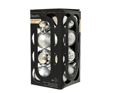 Silver Ball Ornaments 16