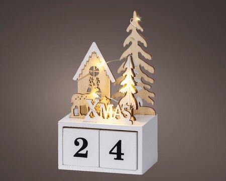 Wood Christmas Scenery with LED