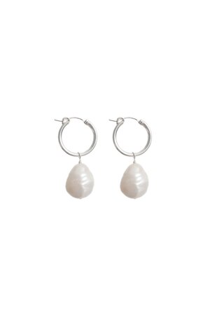 Degas Silver Pearl Earring