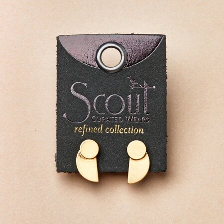 Refined Earring Eclipse Stud Gold