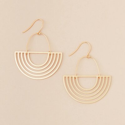 Refined Earring Solar Rays Gold