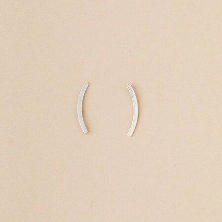 Refined Earring Comet Curve Silver