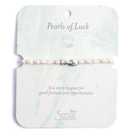 Silver Luck Pearl Bracelet