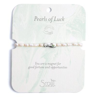 Silver Luck Pearl Bracelet