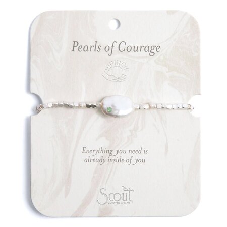 Slv Courage Pearl Bracelet